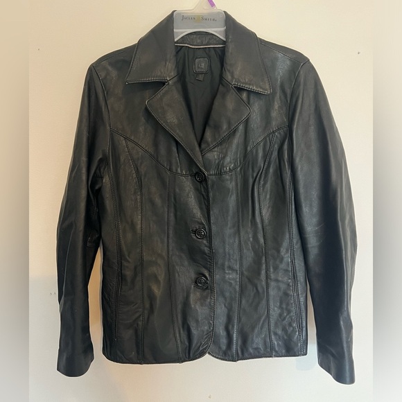 Vintage Wilson Black Leather Jacket - Picture 1 of 10
